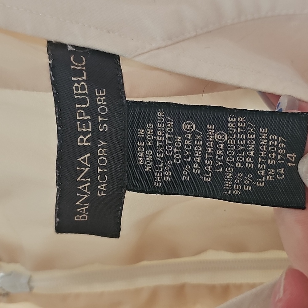 Banana Republic Size 14 Cream Sleeveless Dress - Picture 4 of 4
